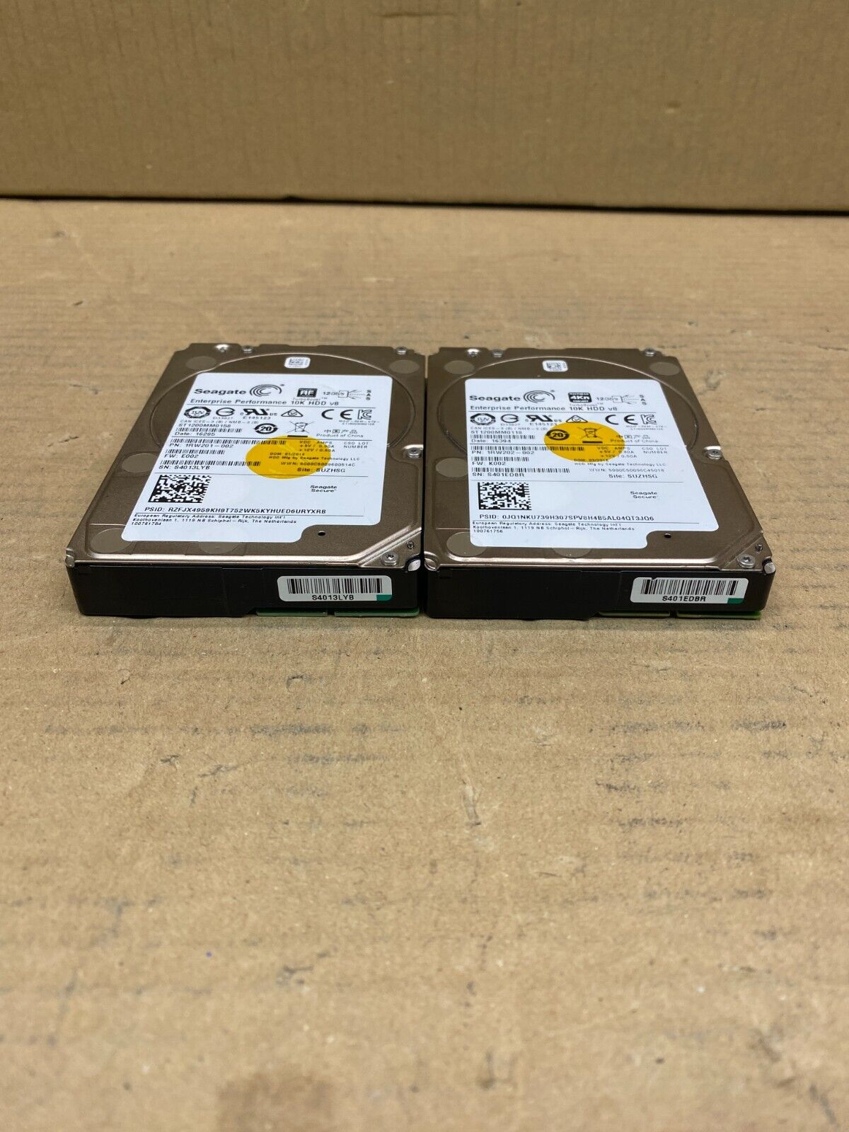 Seagate 1.2TB 10K RPM HDD SAS Enterprise 2.5" Server Storage Lot of 2