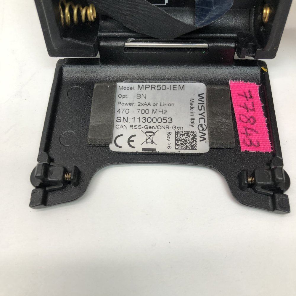 Wisycom MPR50-IEM Wideband Receiver 470-700MHz Faulty For Parts