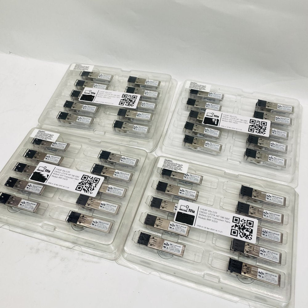 Supermicro PWS-406P-1R 400W PSUs + EM212-LP3TA-MT SFP Transceivers & HBA