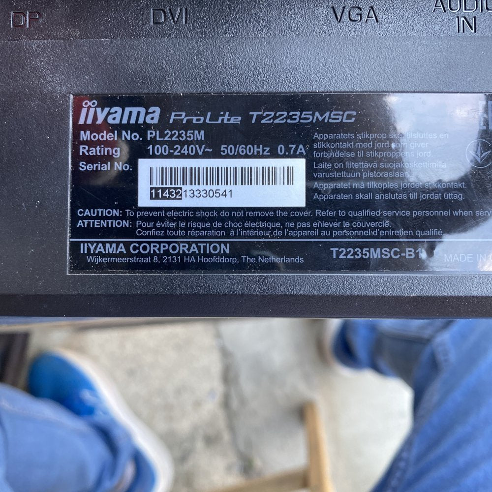 iiyama ProLite T2235MSC-B1 PL2235M LCD Monitor Parts Main Power Boards Grade B