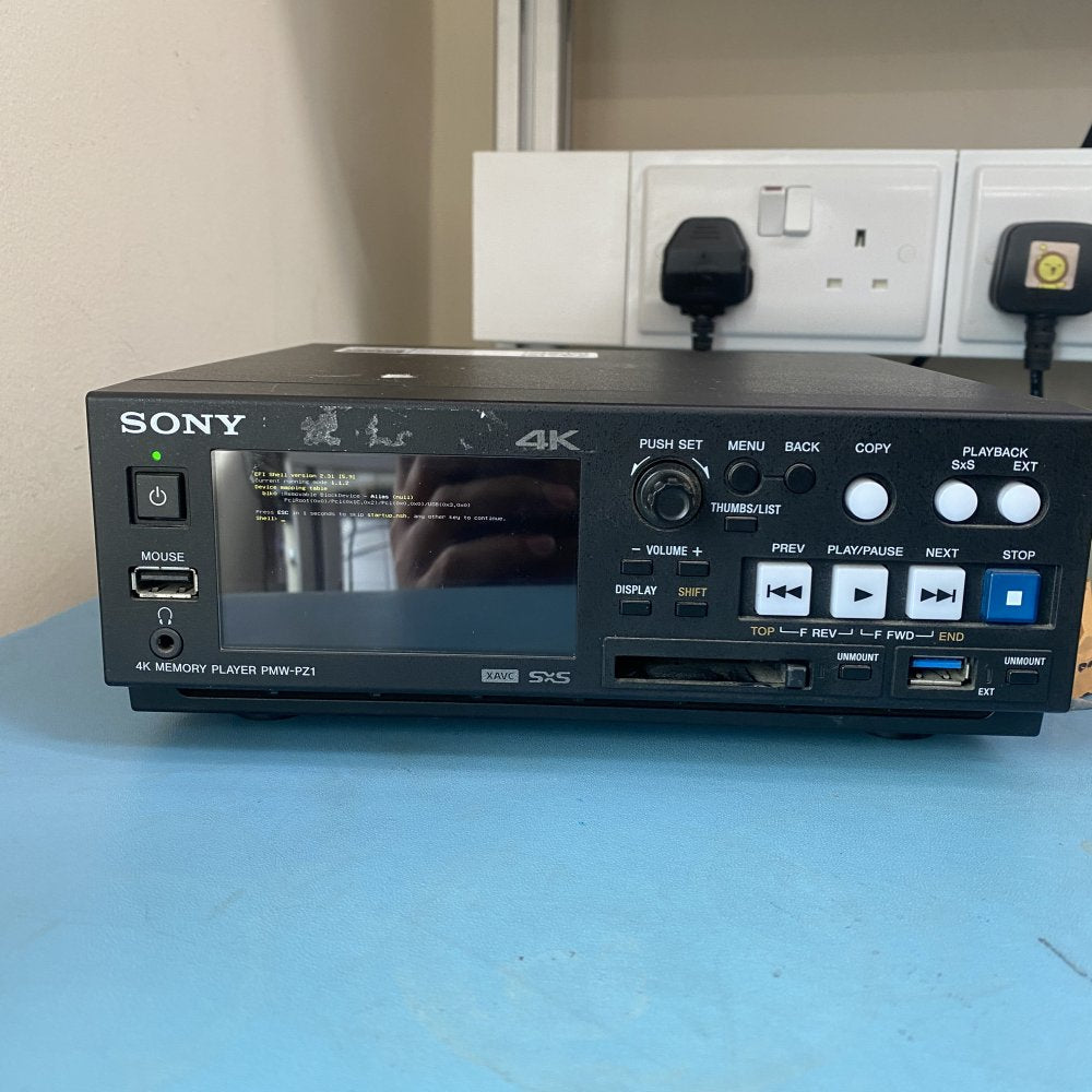 Sony PMW-PZ1 4K Memory Player SxS Card Reader Faulty Boots to EFI Shell w/ PSU