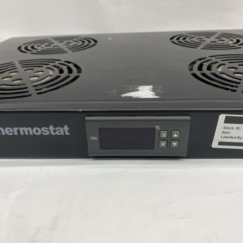 Industrial 1U 4Fan Rack Cooling Unit Thermostat Sensor IEC Power Rackmount