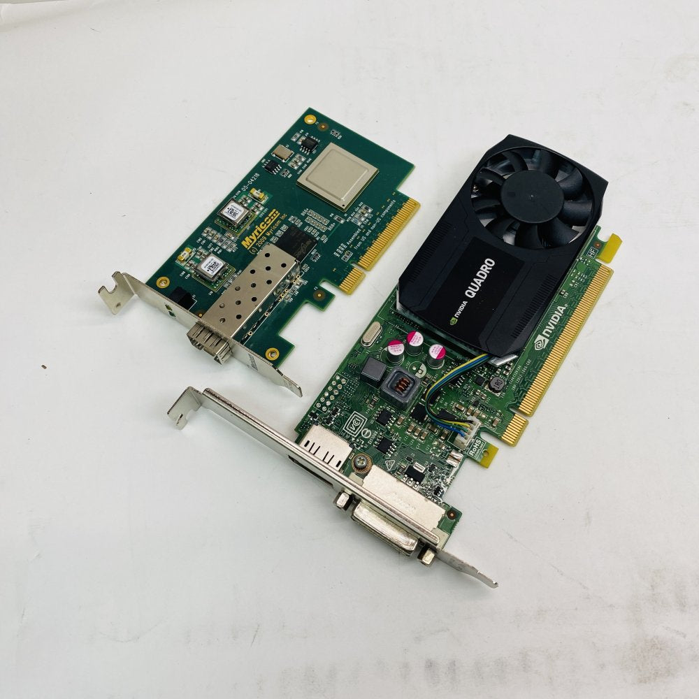 Professional 10GbE SFP+ PCIe Myricom 05-04218 plus NVIDIA Quadro PCIe DVI DP