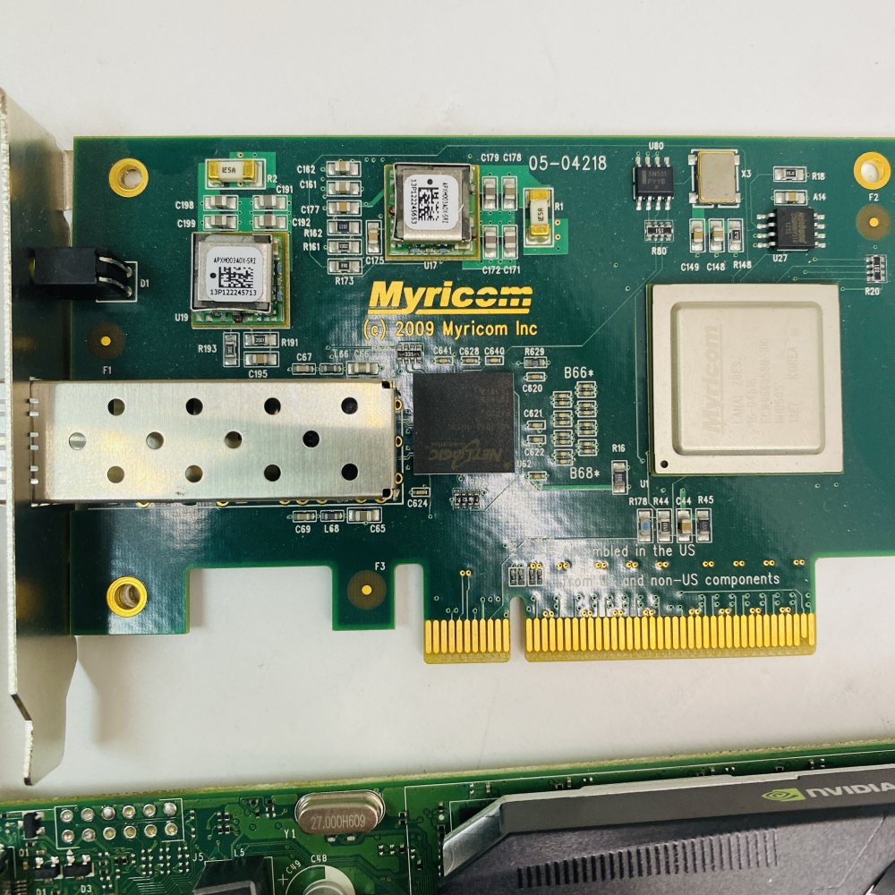 Professional 10GbE SFP+ PCIe Myricom 05-04218 plus NVIDIA Quadro PCIe DVI DP