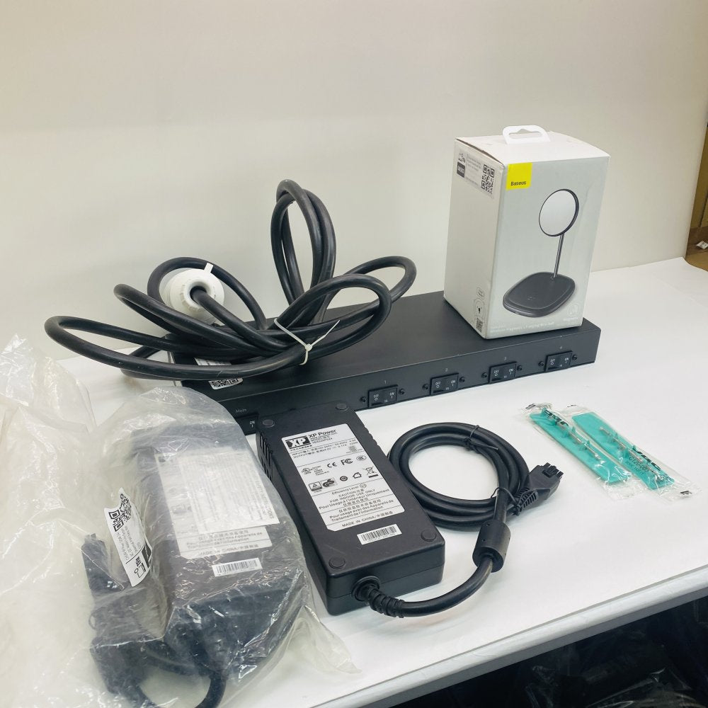 Electronics Bundle – JBC Cartridges, Fibre Cables, 24V PSU, HP PDU, Baseus Stand