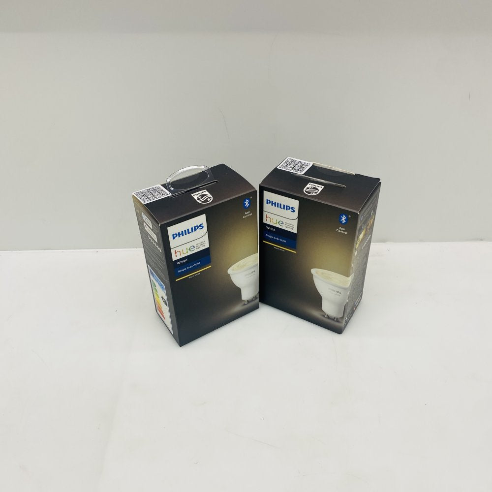 Smart White LED GU10 Bulbs Bluetooth Zigbee Philips Hue 2700K 400lm 2 Pack