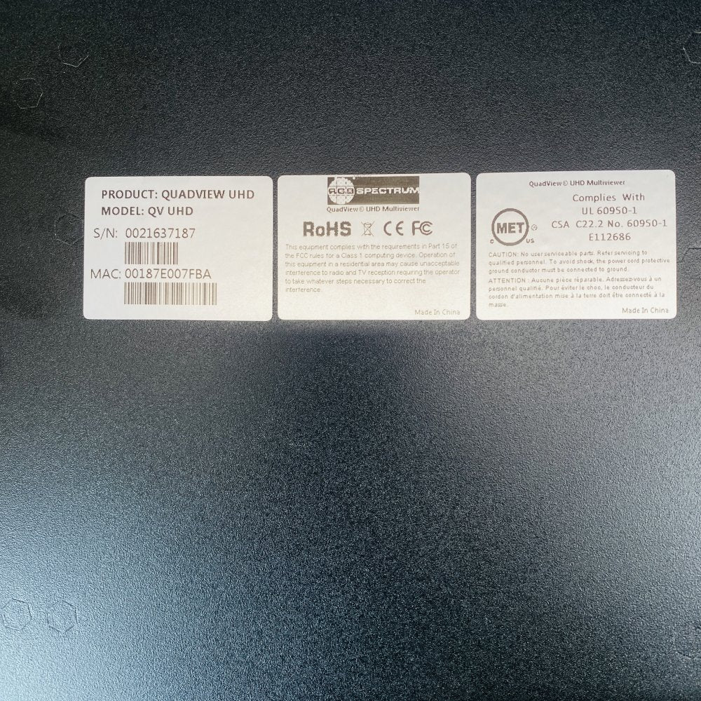 RGB Spectrum QuadView UHD Multiviewer QV UHD 4K HDMI Display Processor Grade A