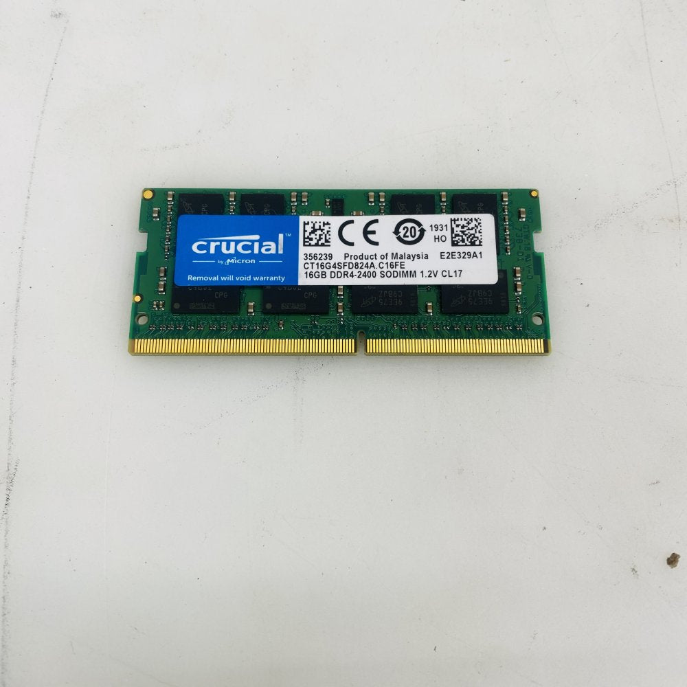 Crucial CT16G4SFD824A 16GB DDR4-2400 SODIMM Laptop Memory CL17 1.2V Grade-A