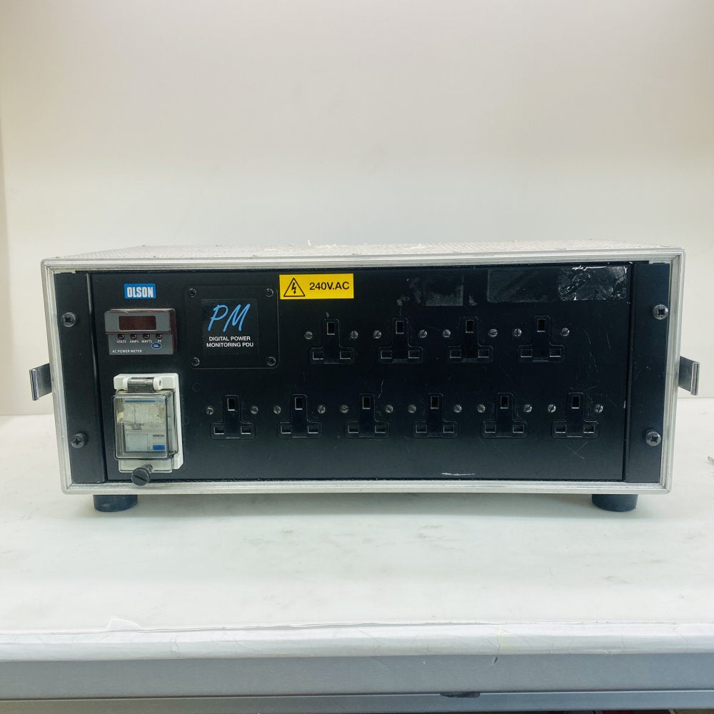 OLSON PM Digital Power Monitoring PDU 240VAC 8-Way UK Socket Grade-C