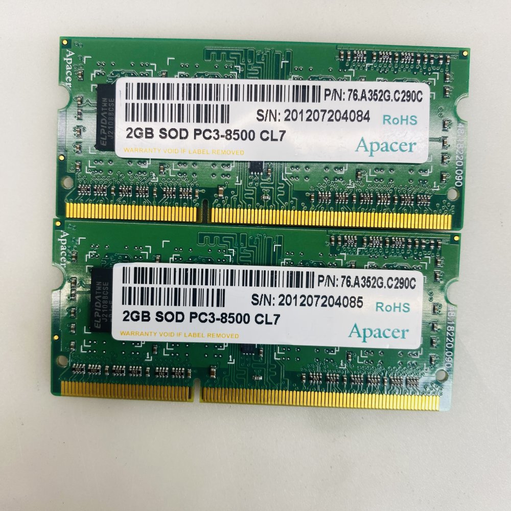 Apacer DDR3 PC3-8500 RAM Lot - 2x4GB UDIMM + 2x2GB SODIMM CL7 Grade A