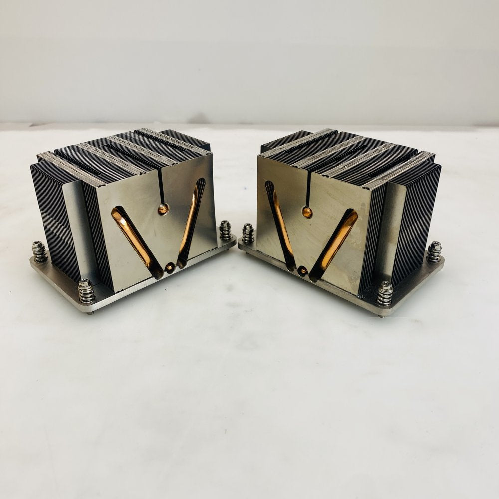 Set of 2 CPU LGA 4677 Heatsinks Copper Base Heatpipe Cooler Grade A