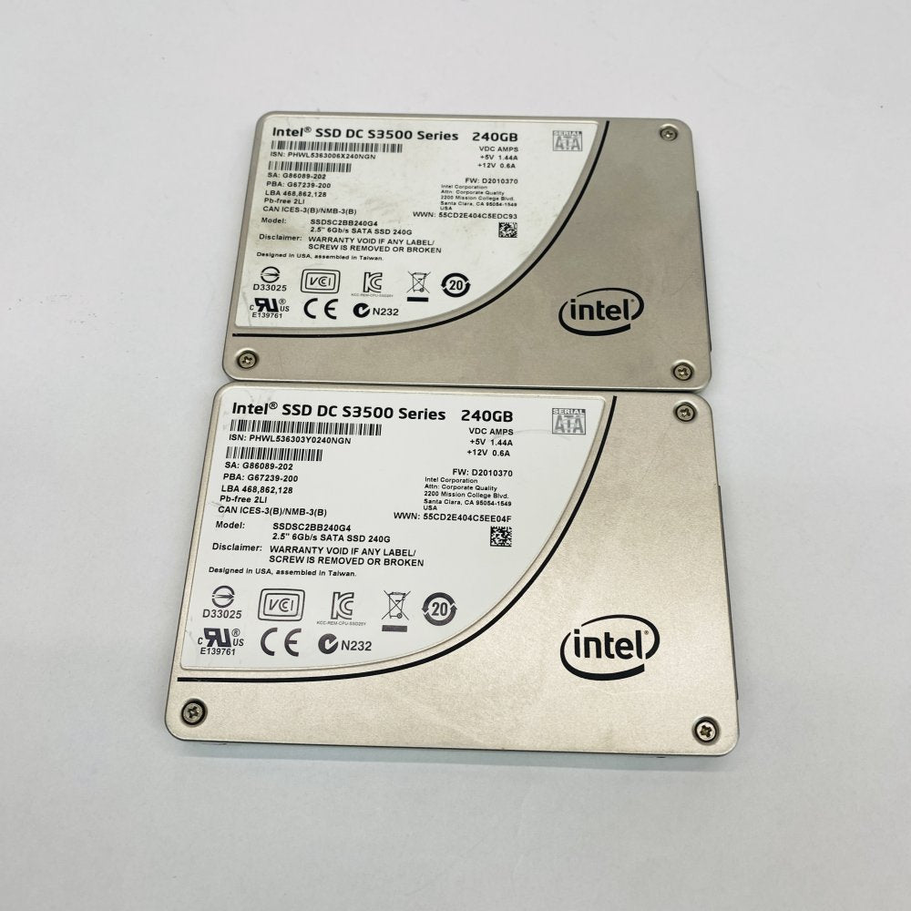 Intel SSD DC S3500 Series 240GB 2.5in SATA 6Gb/s Solid State Drive Grade A