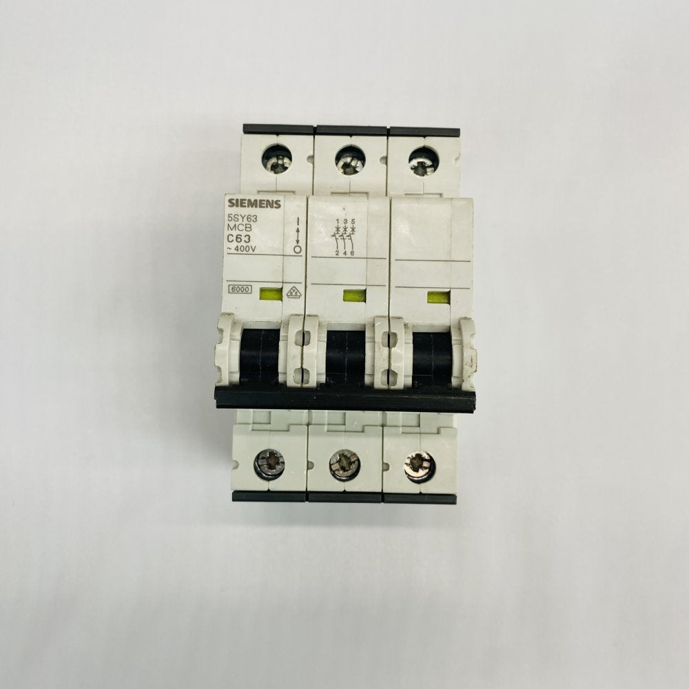 Siemens 5SY63 C63 3P MCB 63A 400V Miniature Circuit Breaker Grade B