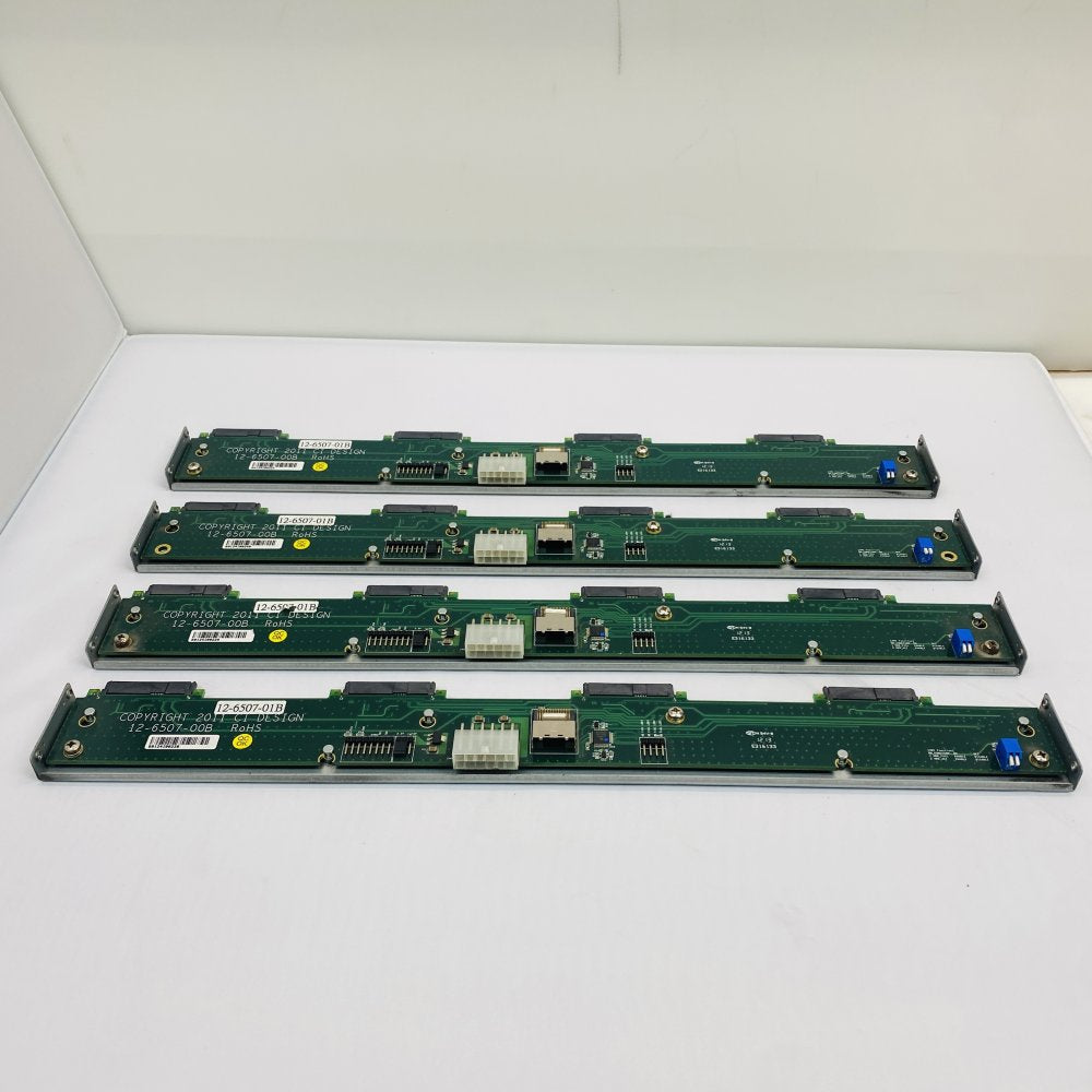 Lot of 4 CI Design 12-6507-01B 12-6507-00B 4-Bay SAS SATA Backplane - Grade B