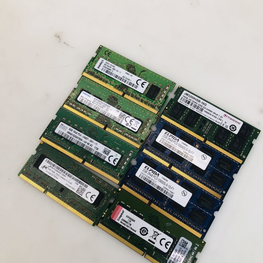 Mixed Lot Laptop RAM SODIMM Transcend Samsung Elpida Kingston SK Hynix Grade B