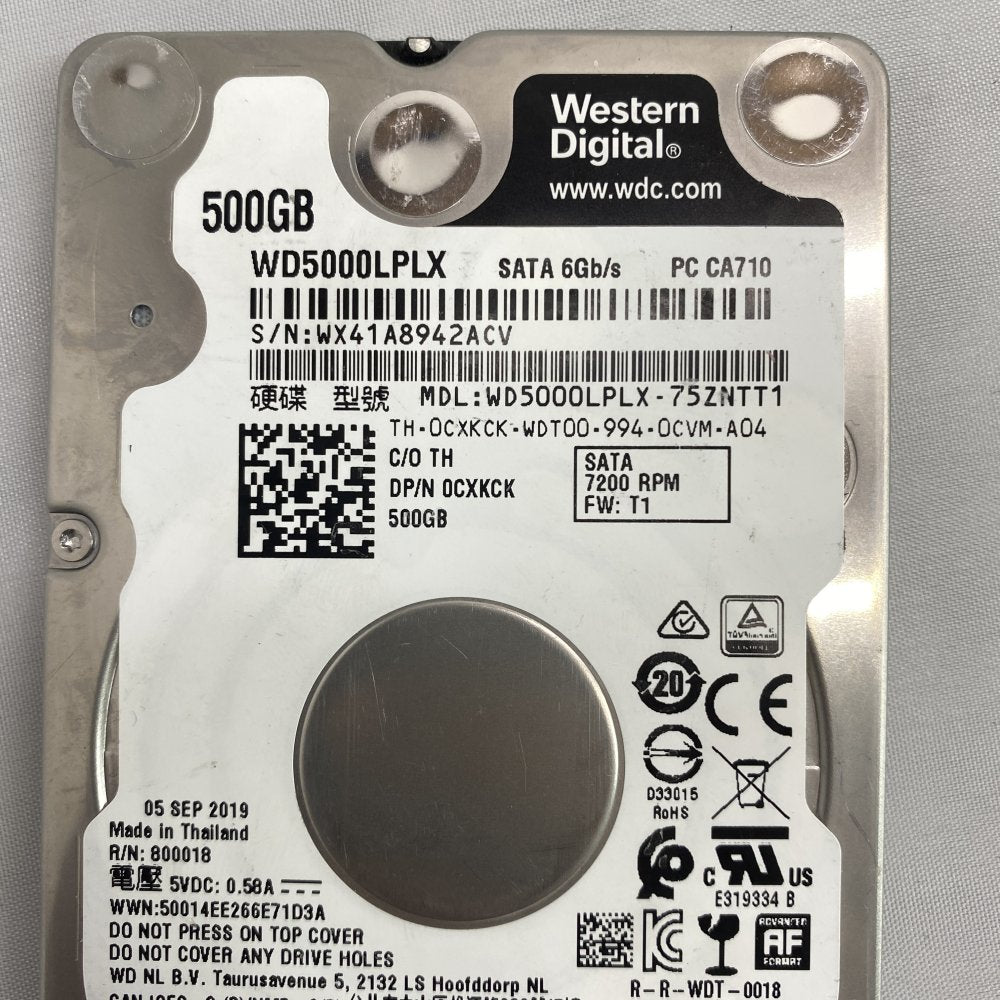 Lot: WD WD10EZEX 1TB, WD5000PLX 500GB, Seagate 500GB & 480GB SSD Grade B