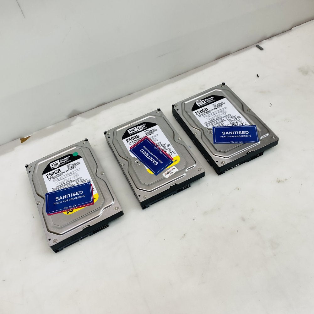 Job Lot 3x Western Digital WD2503ABYX 250GB SATA Enterprise Hard Drives Grade A