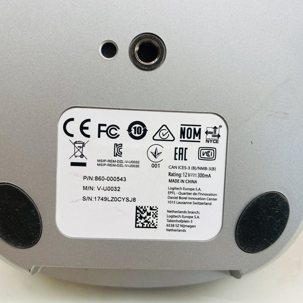 Logitech V-U0032 HD 1080p 10x Zoom PTZ Camera P/N 860-000543 Only (Grade B)