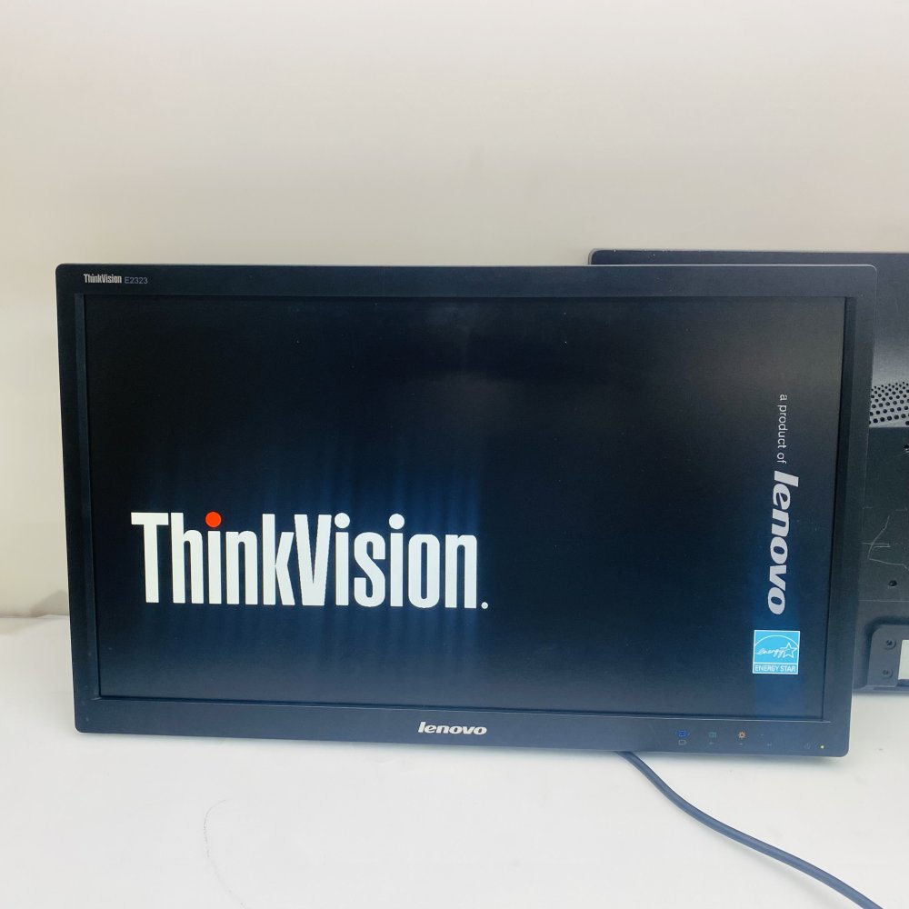 2x Lenovo ThinkVision E2323 23" LED Monitor Dual Screen Setup Pair - DVI VGA