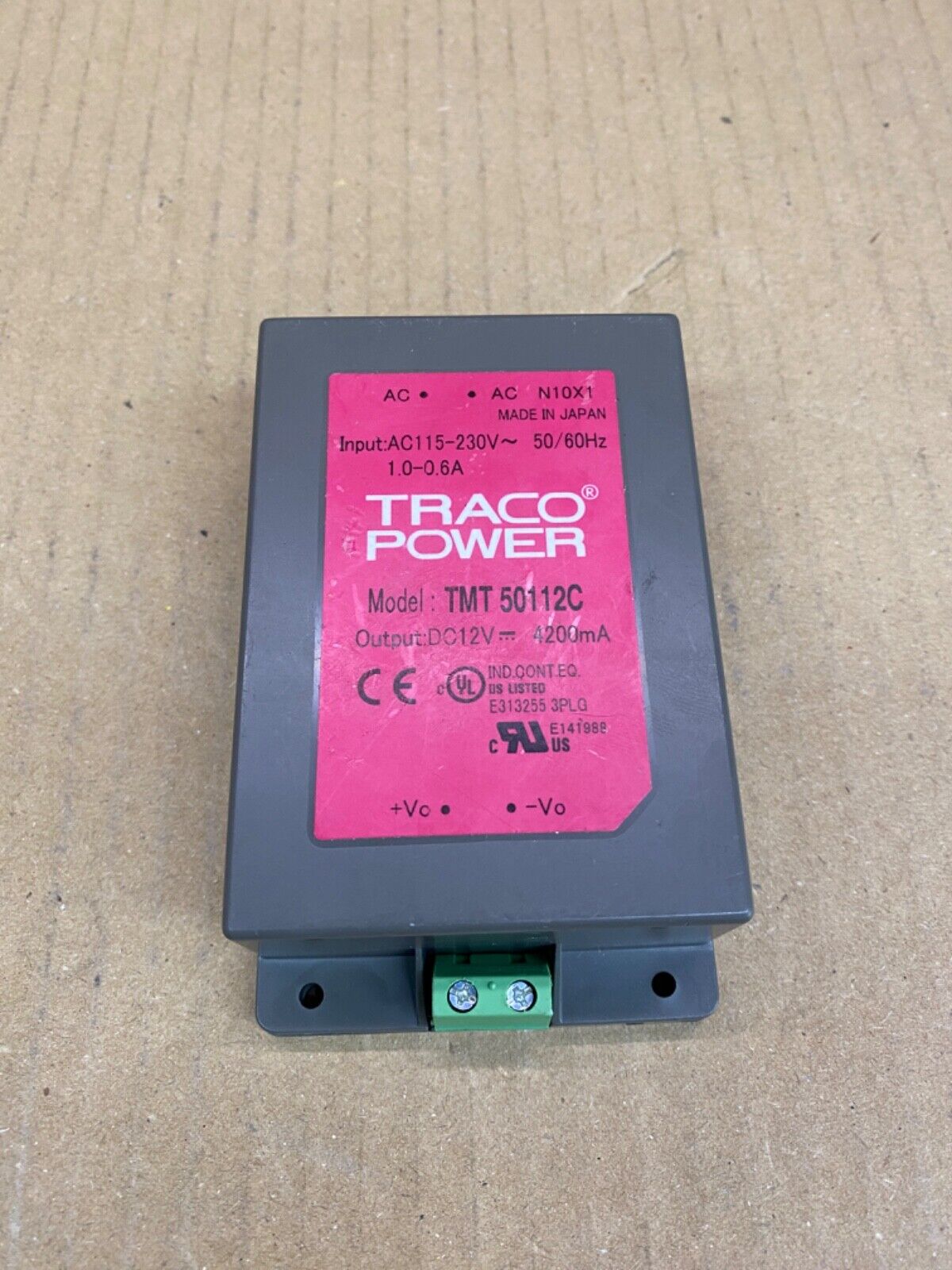 Industrial AC/DC Power Module Traco Power TMT 50112C 50W 112VAC/12VDC