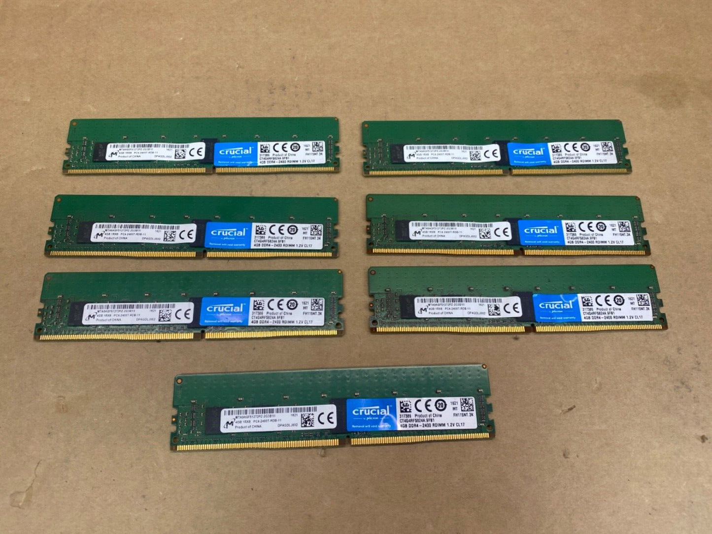 ECC Registered Server RAM 7x 4GB DDR4 2400MTs DIMM Memory Upgrade