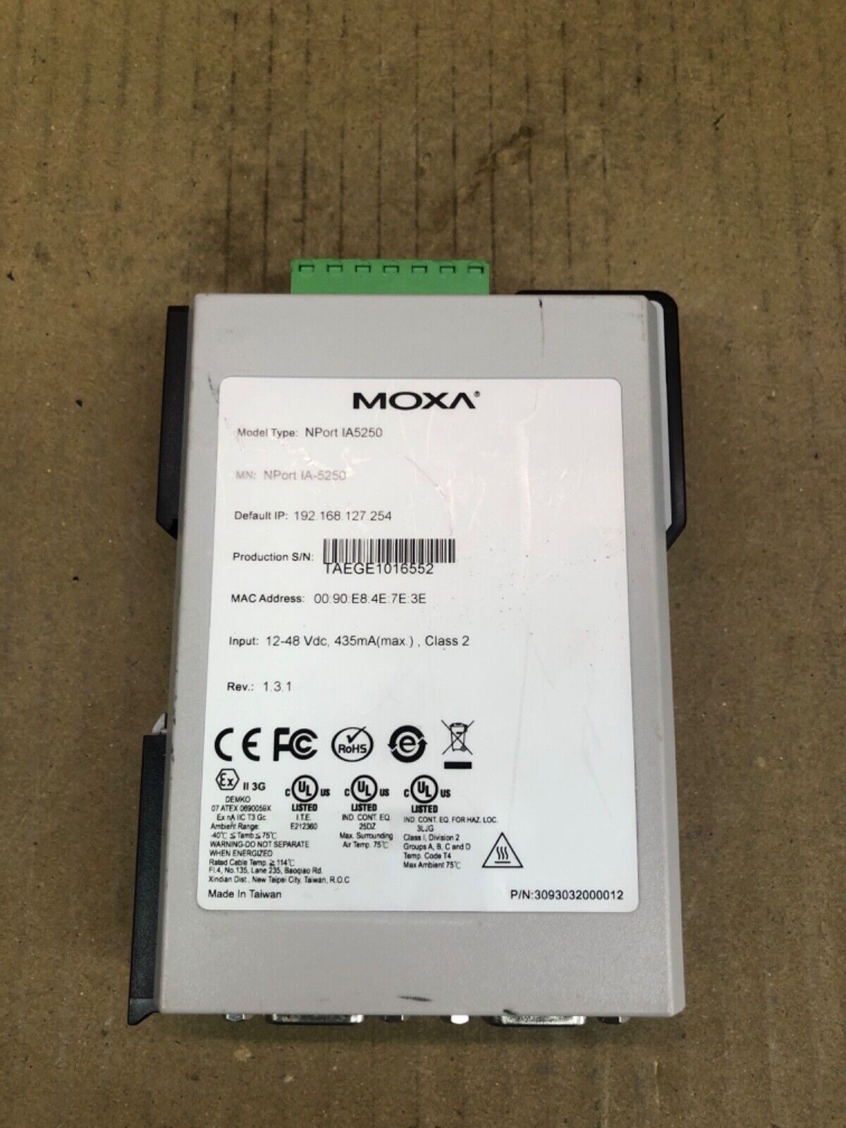 Industrial Serial to Ethernet Device Server Moxa NPort IA-5250 2-Port Ethernet
