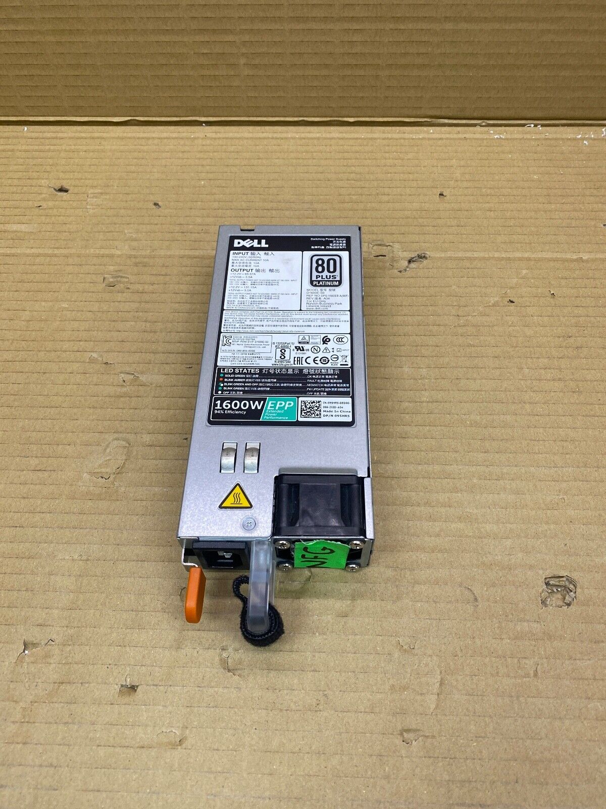 Dell 1600W PowerEdge 1600E-S0 Server Power Supply, Rack-mount PSU