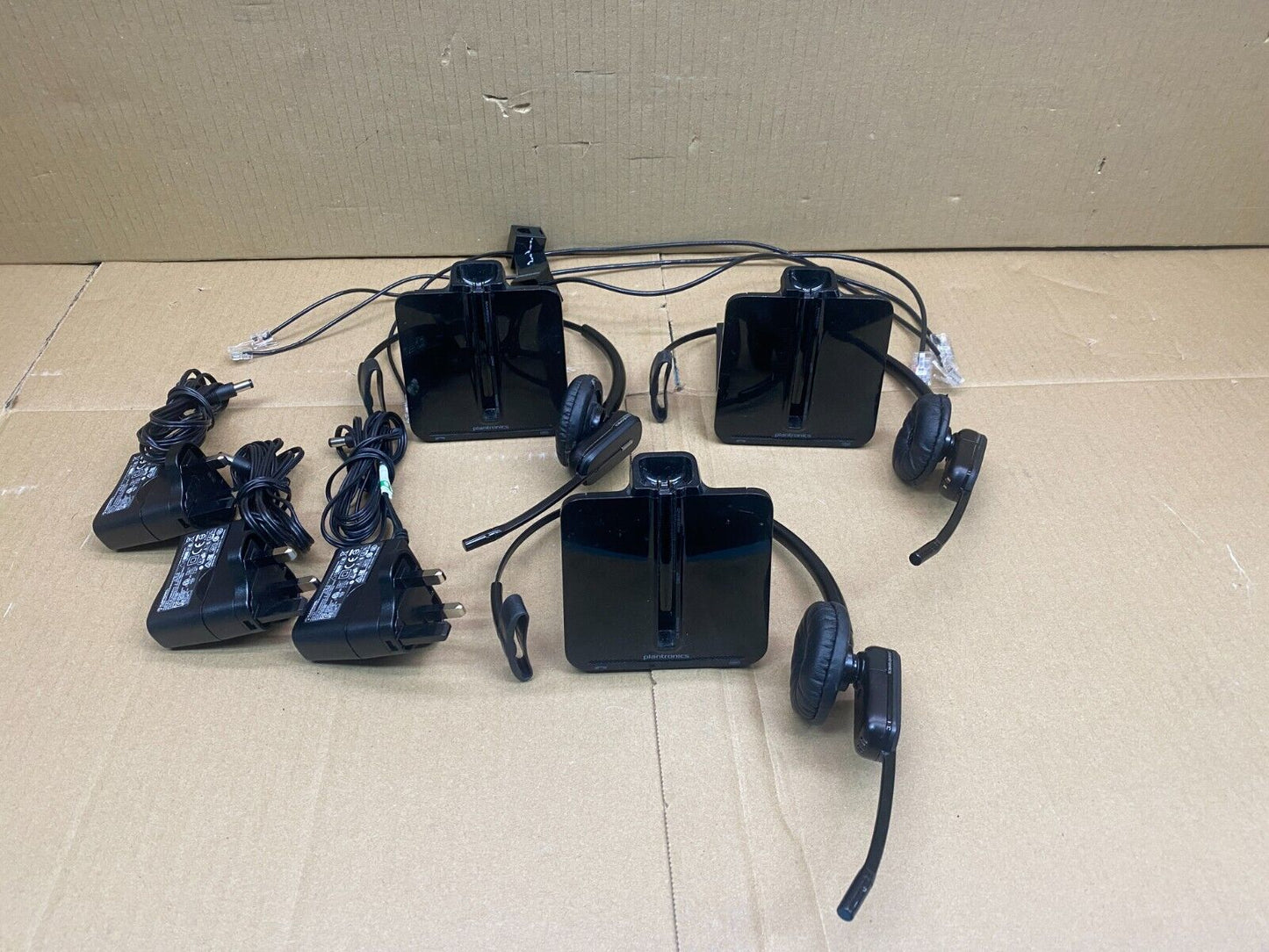 Plantronics C054A Wireless Headset 3-Pack Bluetooth Hands-Free, 100m Range