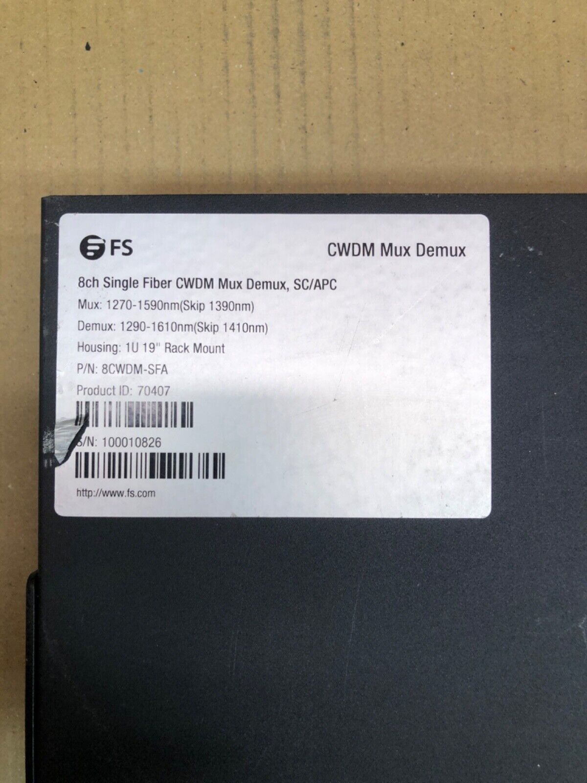 Fiberstore 16-Channel CWDM Demux SC/UPC 1550nm Rack-Mount Multiplexer