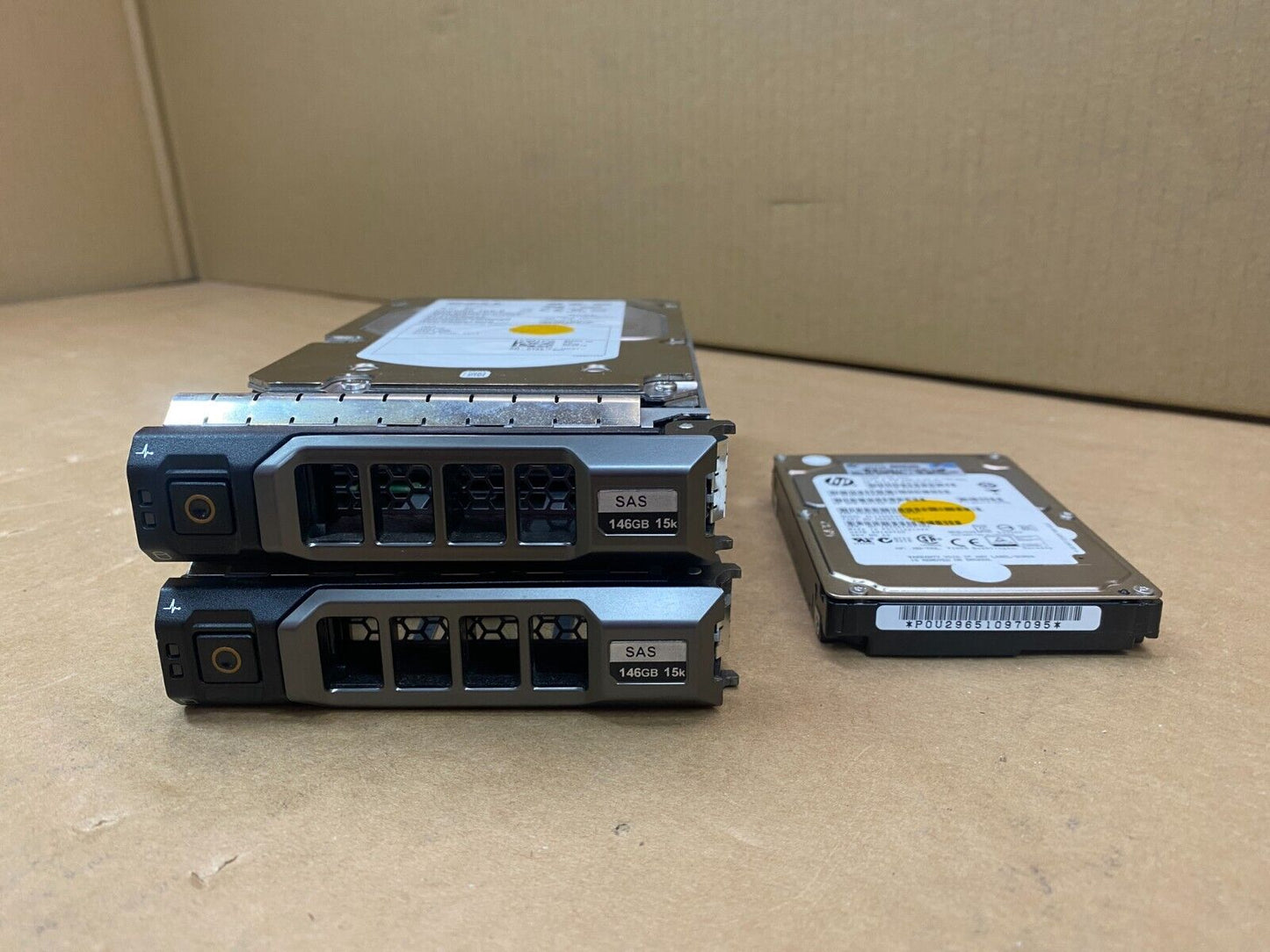 HP SAS HDD 2x 146GB 3.5 + 1x 300GB 2.5 10K Drives Enterprise Storage
