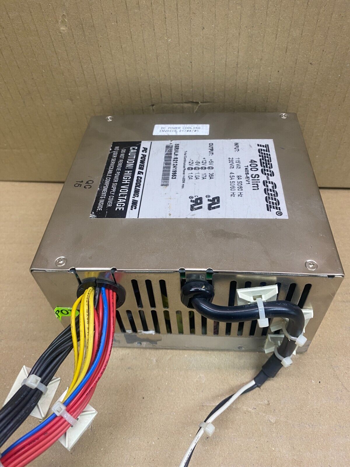 ATX Power Supply Turbo-Cool 400 by Power & Cooling Inc Slim Design