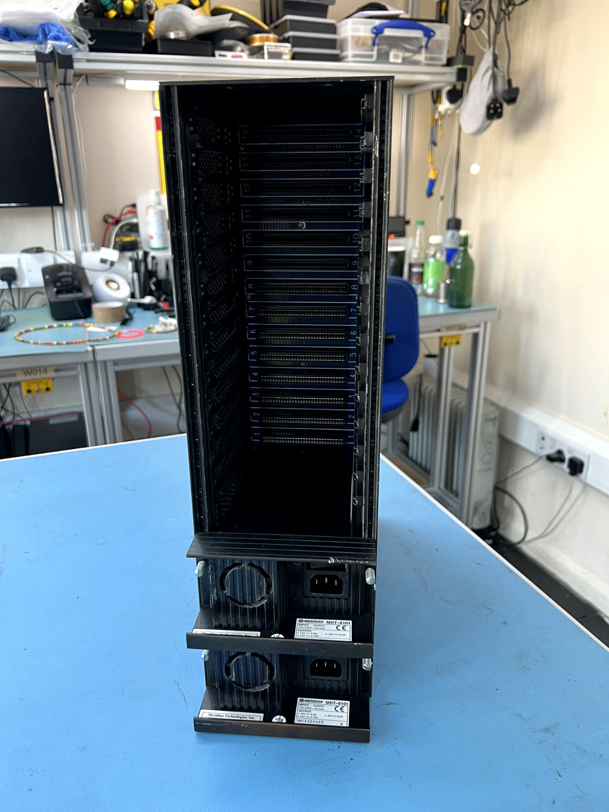 Industrial Optical Chassis Dual PSU Meridian SR-2000 14 Slot Rack-mount