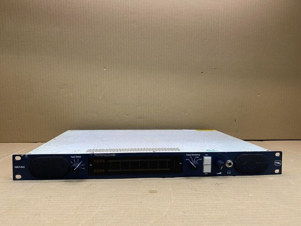 Broadcast Audio Monitor Unit TSL Stereo Rack-Mount, Analog/Digital Input