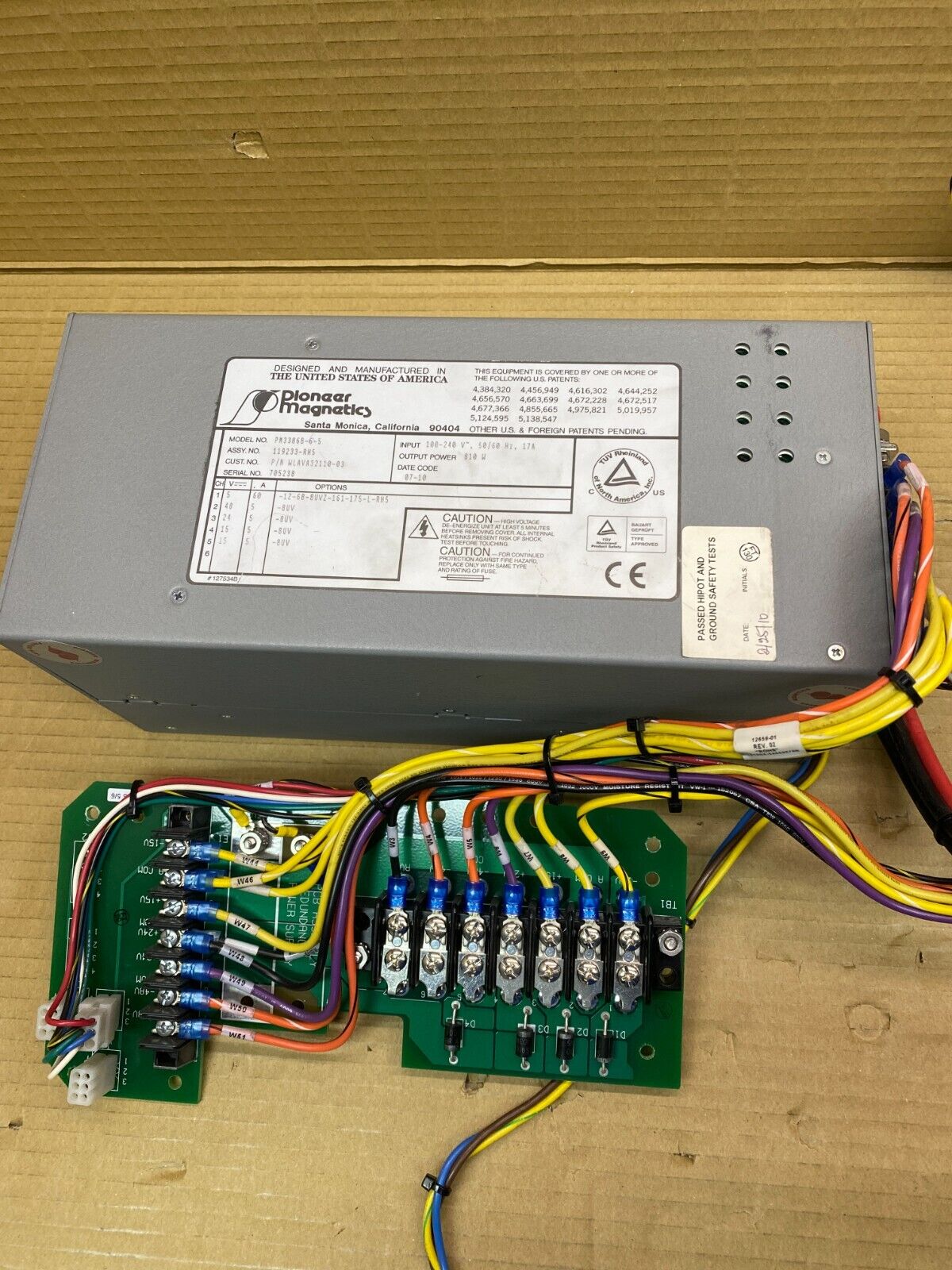 Pioneer Magnetics PM3386B-6-5 Industrial Rack-Mount Power Supply Used