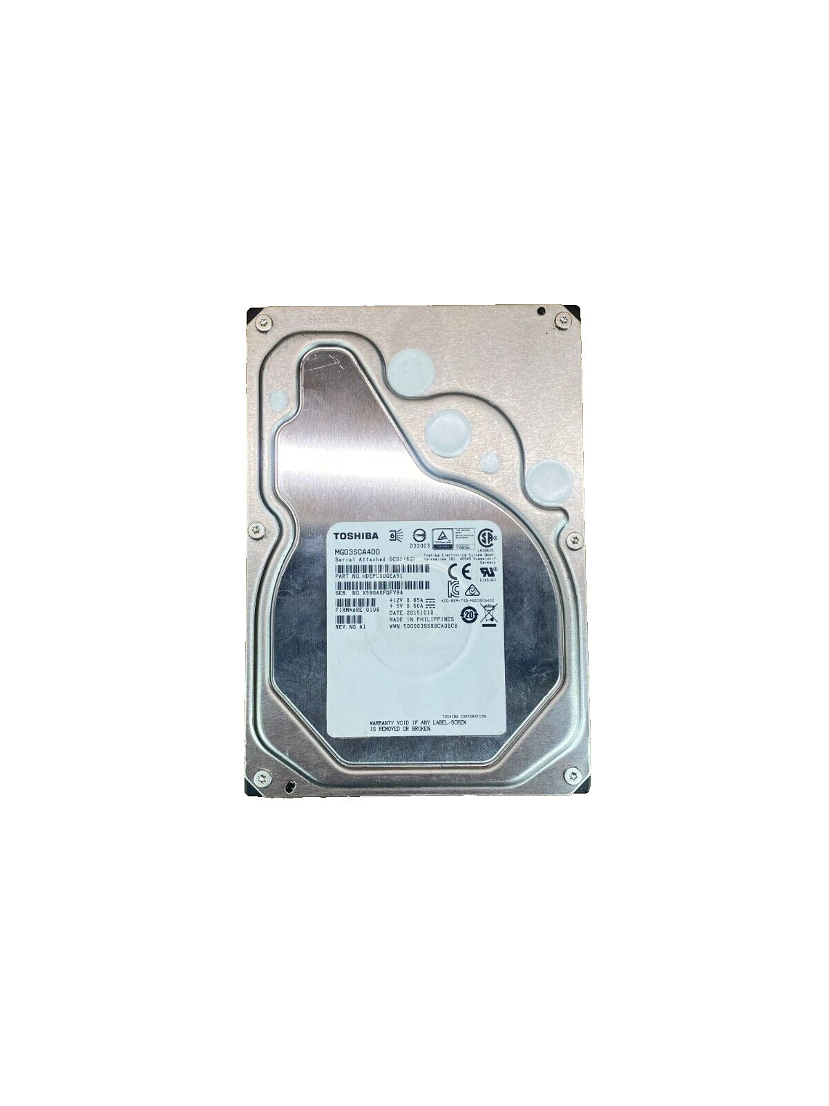 Toshiba 4TB 7200RPM SAS 3.5" Hard Drive Storage 64MB Cache 12Gb/s