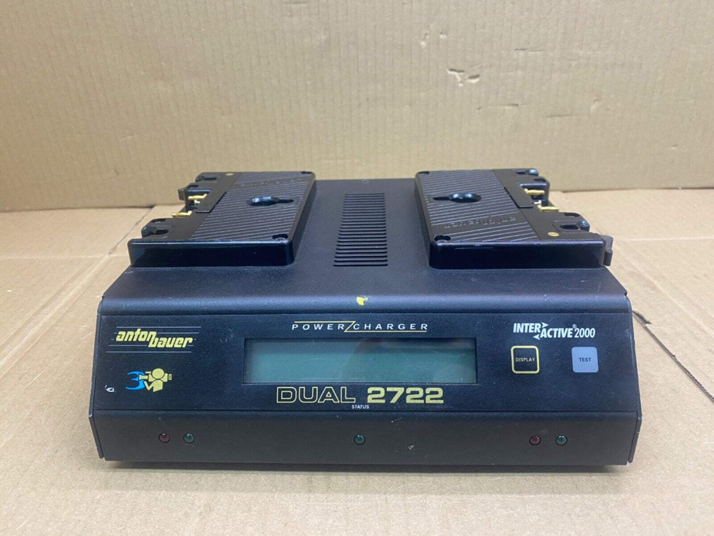 Professional Dual Gold Mount Battery Charger Anton Bauer D-2722 LCD