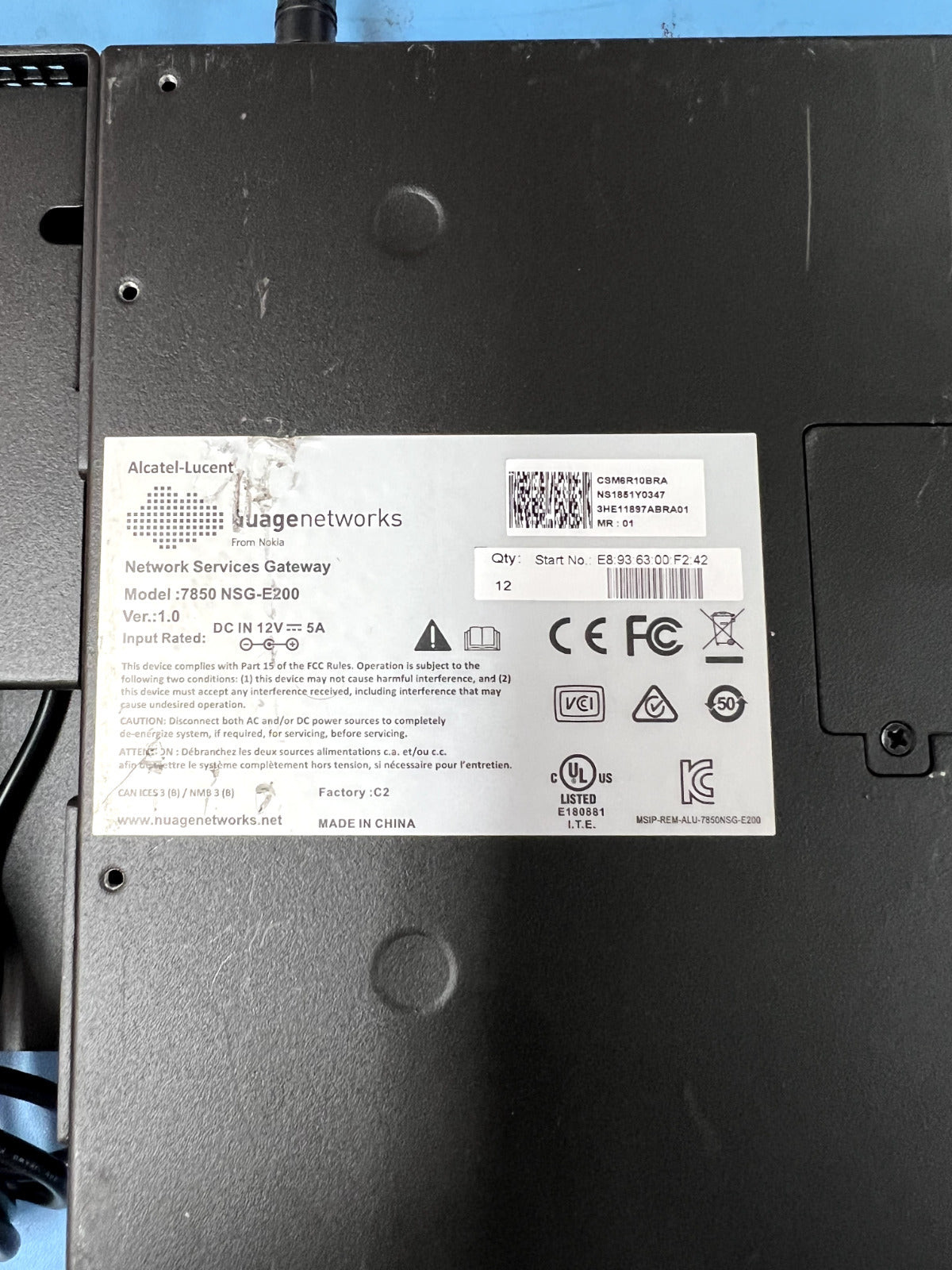 Enterprise Ethernet VPN SDN Gateway Nuage Networks 7850 NSG-E200 Router