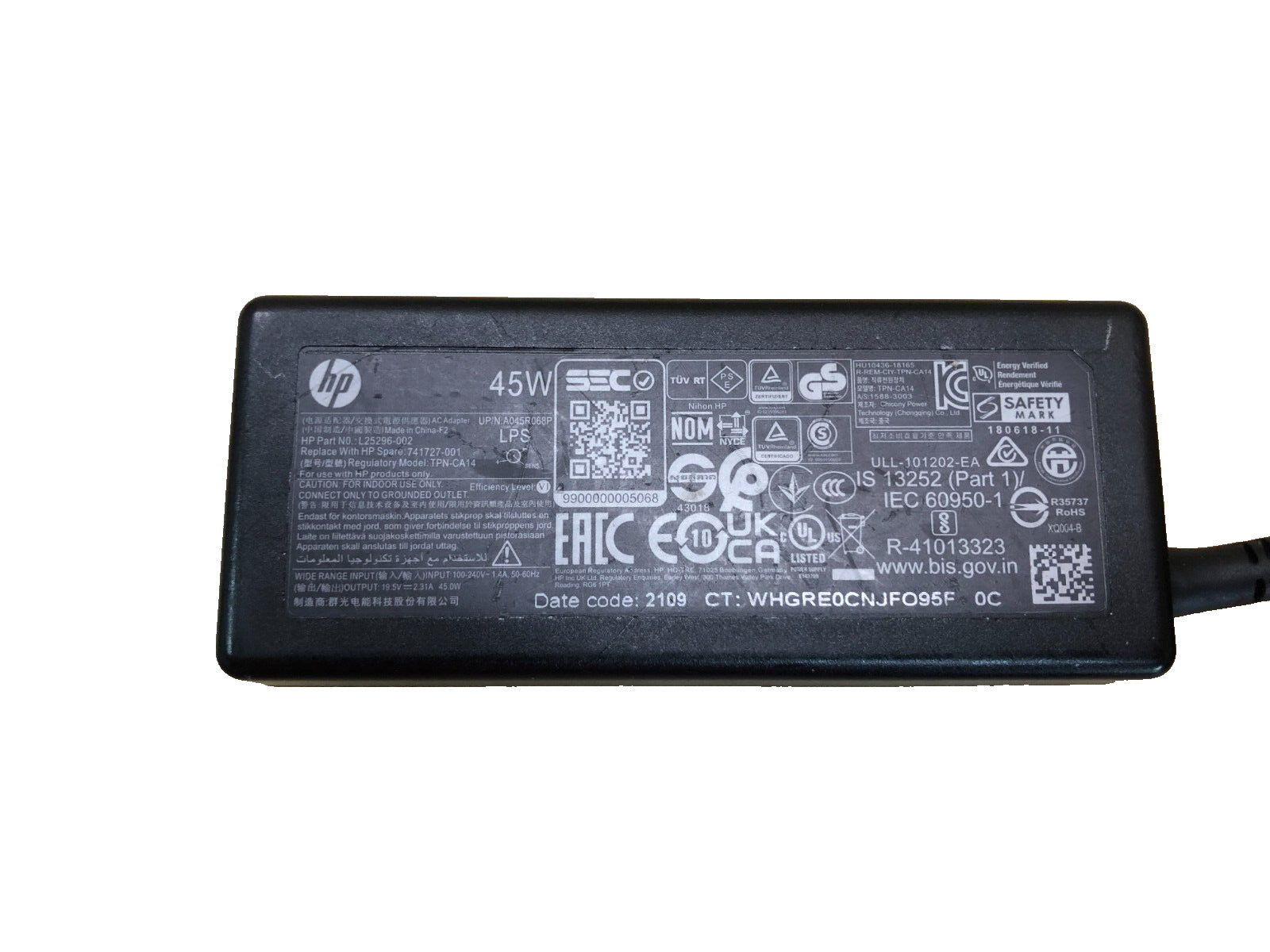 Genuine HP TPN-CA14 45W AC Adapter 19.5V 2.31A Power Supply Charger