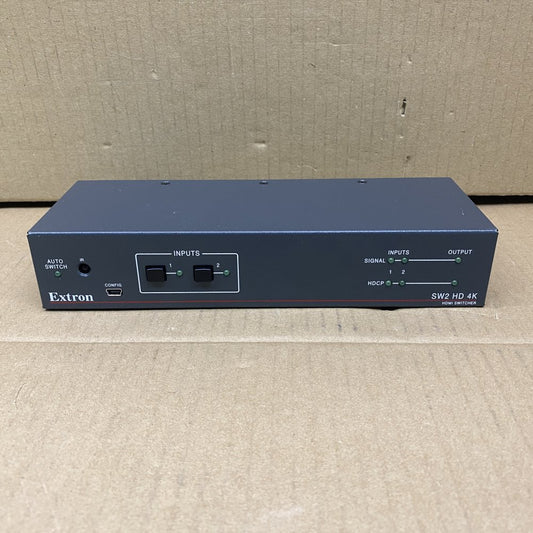 Extron SW2 HD 4K HDMI Switcher 2x1 UHD HDR 60Hz Auto Input, No Power Supply