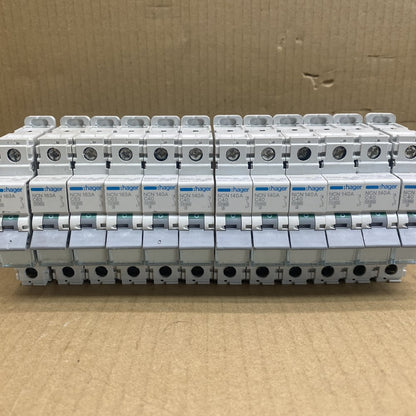 MCB Circuit Breakers Hager Single Pole 140-163A 230/400V Set of 12