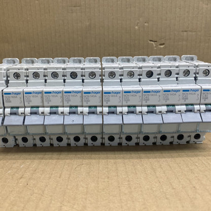 MCB Circuit Breakers Hager Single Pole 140-163A 230/400V Set of 12