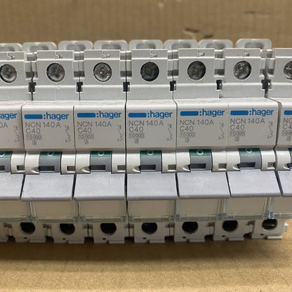 MCB Circuit Breakers Hager Single Pole 140-163A 230/400V Set of 12