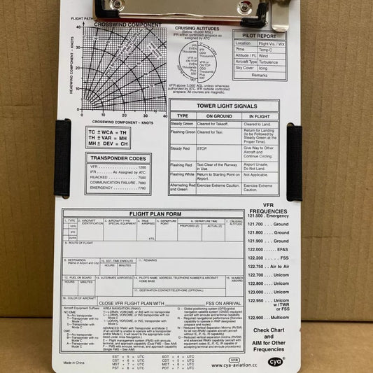 Pilot Aviation Clipboard VFR New Unused Flight Accessory Durable Design
