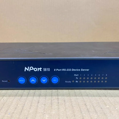 Industrial RS-232 Serial Device Server 8-Port Moxa Rackmount RJ45 100-240V