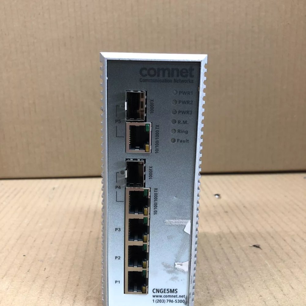 Industrial Managed Ethernet Switch, ComNet CNGE5MS, Gigabit, RJ45 SFP