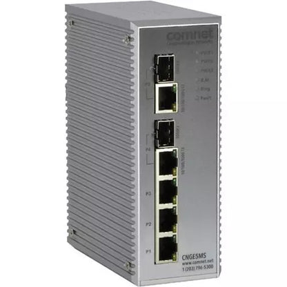 Industrial Managed Ethernet Switch, ComNet CNGE5MS, Gigabit, RJ45 SFP