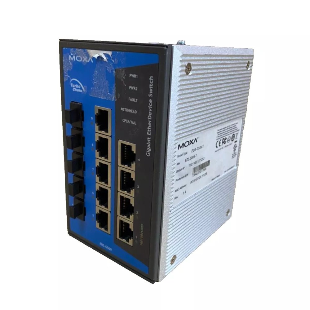 Industrial Ethernet Switch Moxa EDS-G509-T 9-Port -40 to 75C, Ethernet