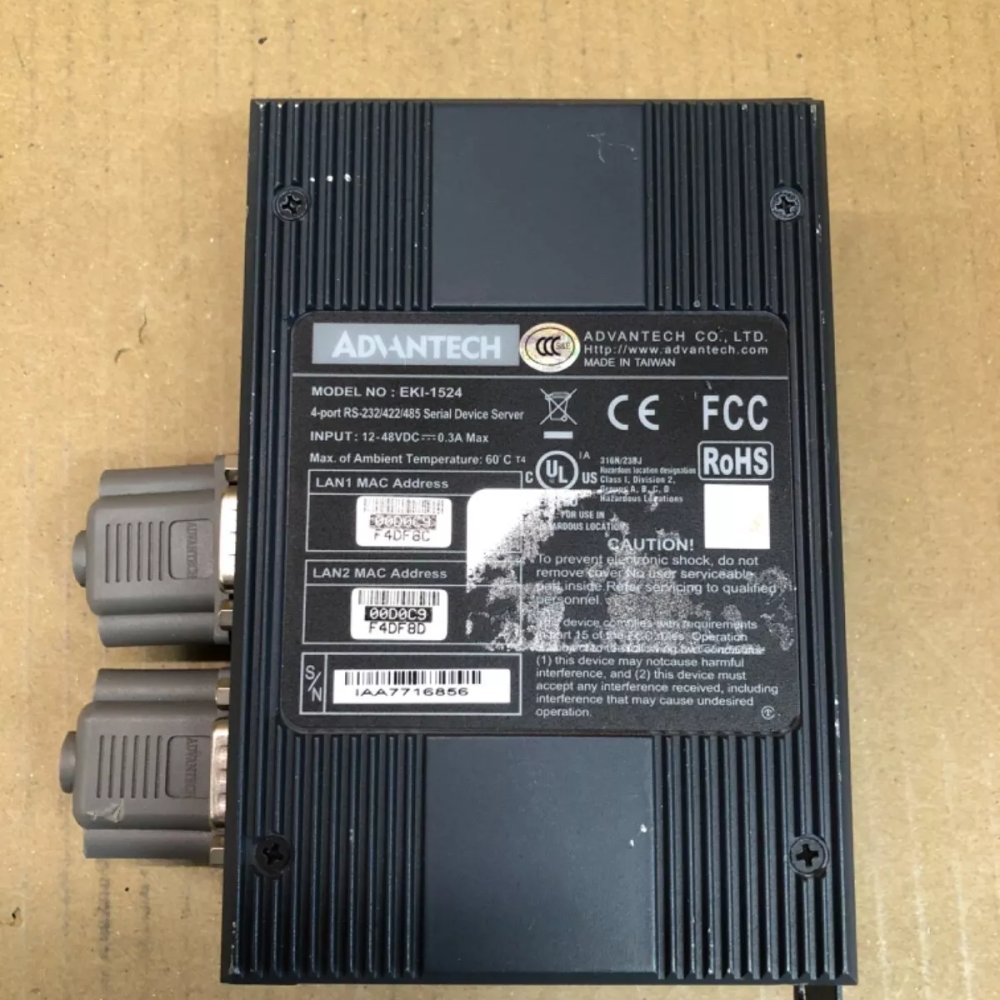 Industrial RS-485 Serial Ethernet Server Advantech EKI-1524 Redundancy