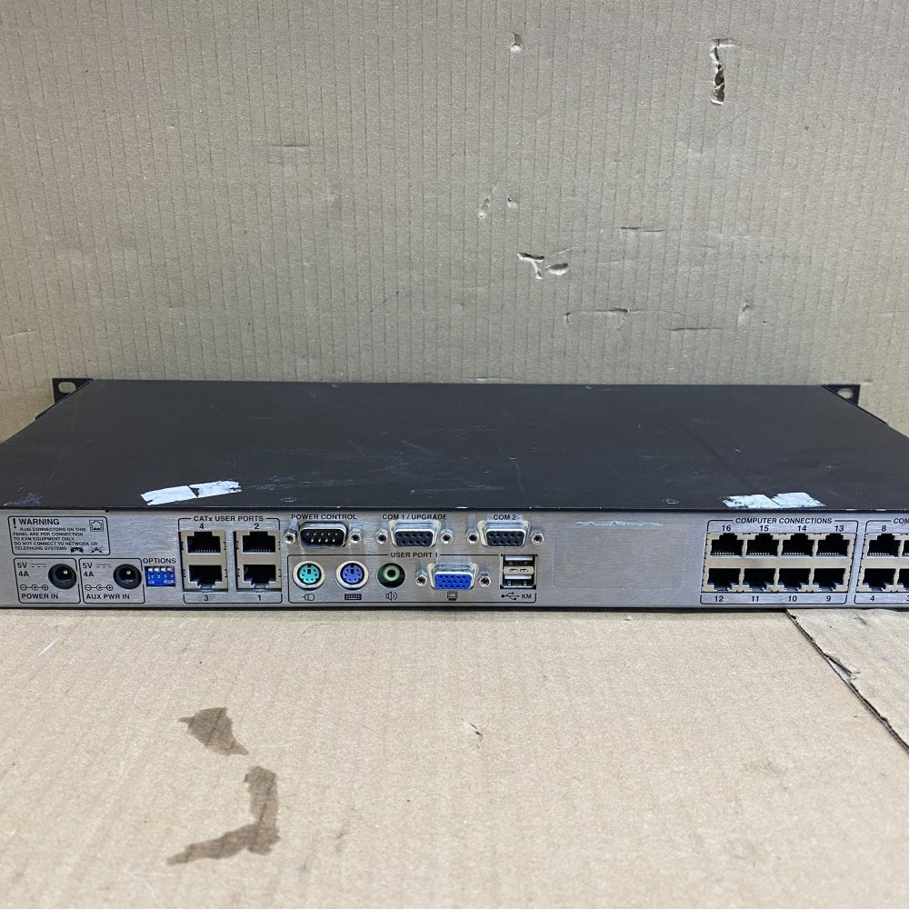 Black Box ServSwitch CX KV0416A-R2 16-Port Rackmount Analog KVM Switch - Used