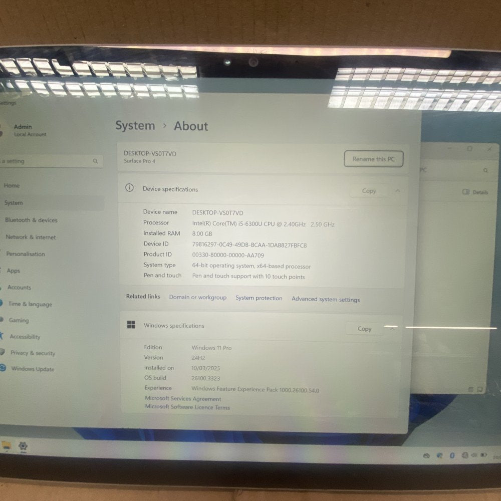 Microsoft Surface Pro 4 i5 Tablet 8GB RAM 256GB SSD Win11 Pro Dock